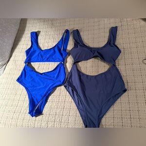 Lot of two - Women's Cutout One Piece Swimsuits